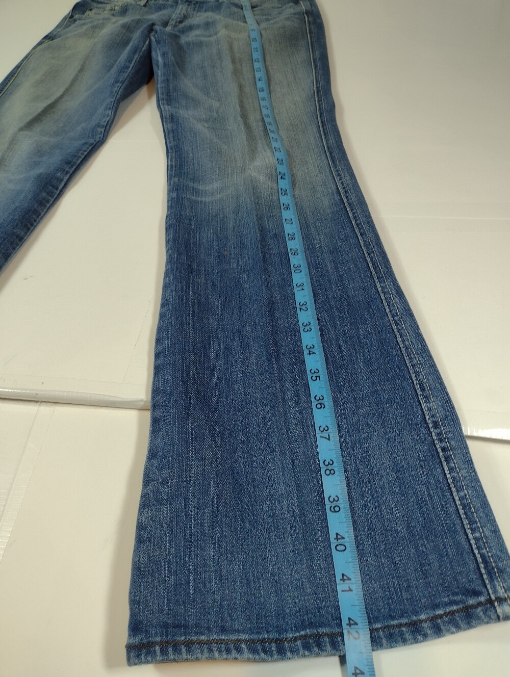 7 For All Men Kind t Blue Straight Leg Men's Jeans (33) - Picture 10 of 15